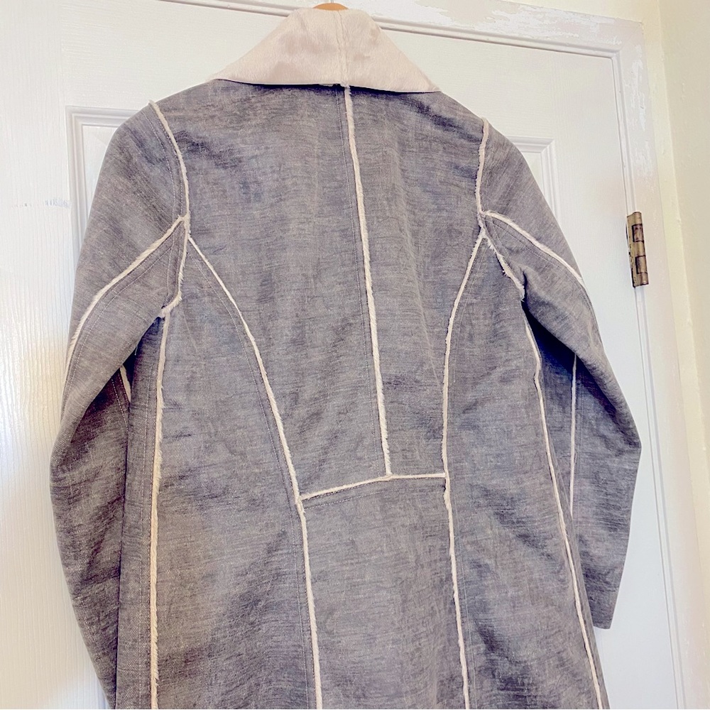 NWT Anthropologie Suede Sherpa Jacket Amadi Camilla - Picture 10 of 12